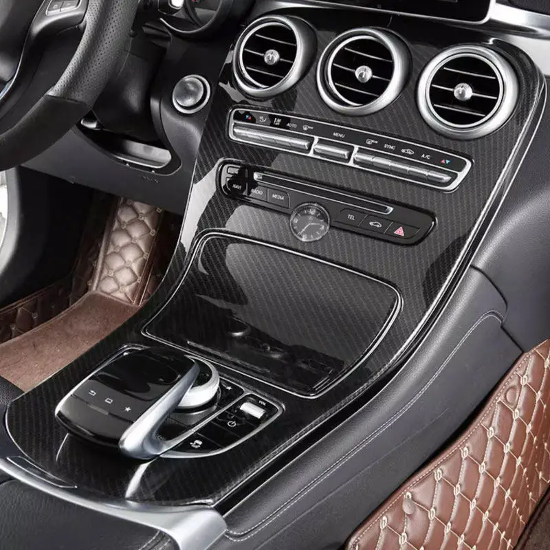 ABS Auto Interior Center Konsole Dekoration Panel Abdeckung Trim Für Mercedes Benz C Klasse W205 2015-2018 GLC Klasse X253 2016-2019 Image