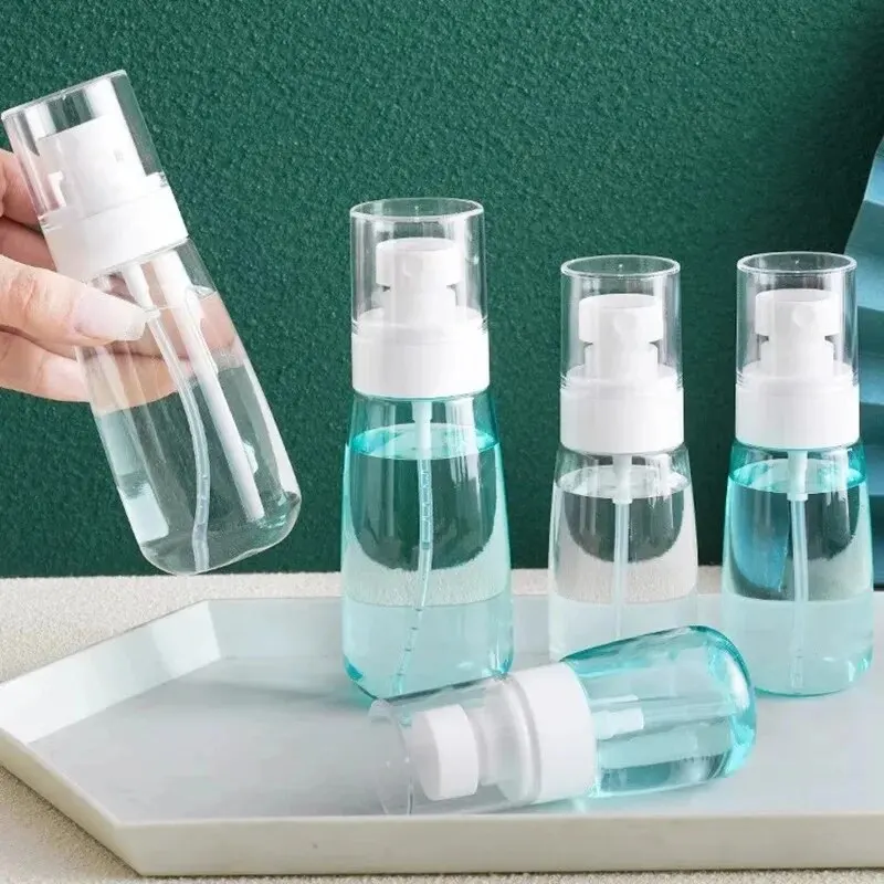 30/60/80 ml Reise-Sonnencreme-Sprühflasche in Unterflaschenform, maßgeschneiderte Dose, transparente Plastikflasche für Reisekomfort Image