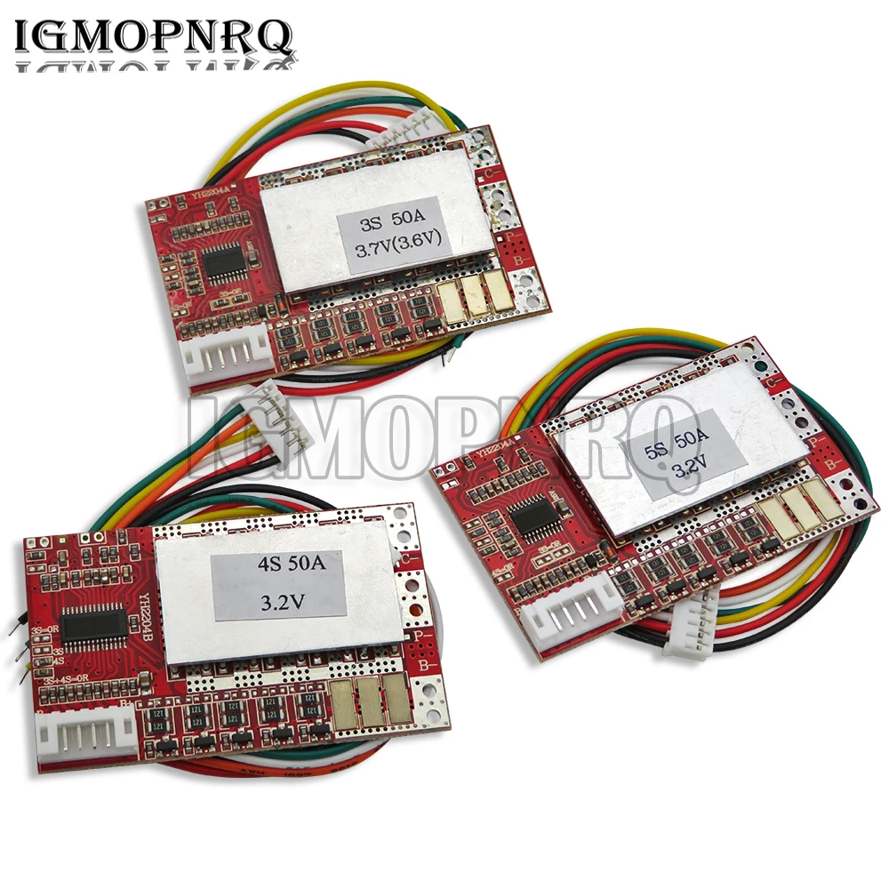 3S 4S 5S 50A BMS Board 3,2 V/3,7 V Eisen Phosphat LiFePO4 Batterie BMS 3,2/3,7 V 18650 Lithium Batterie Schutz Bord Mit/Balance Image