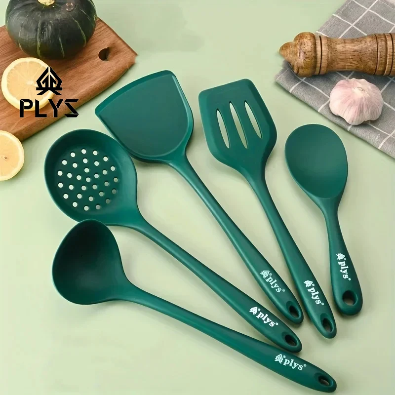 Silikons patel Kochset, hitze beständige Haushalts pfanne, Antihaft pfanne, Rührtopf Küchen utensilien Image