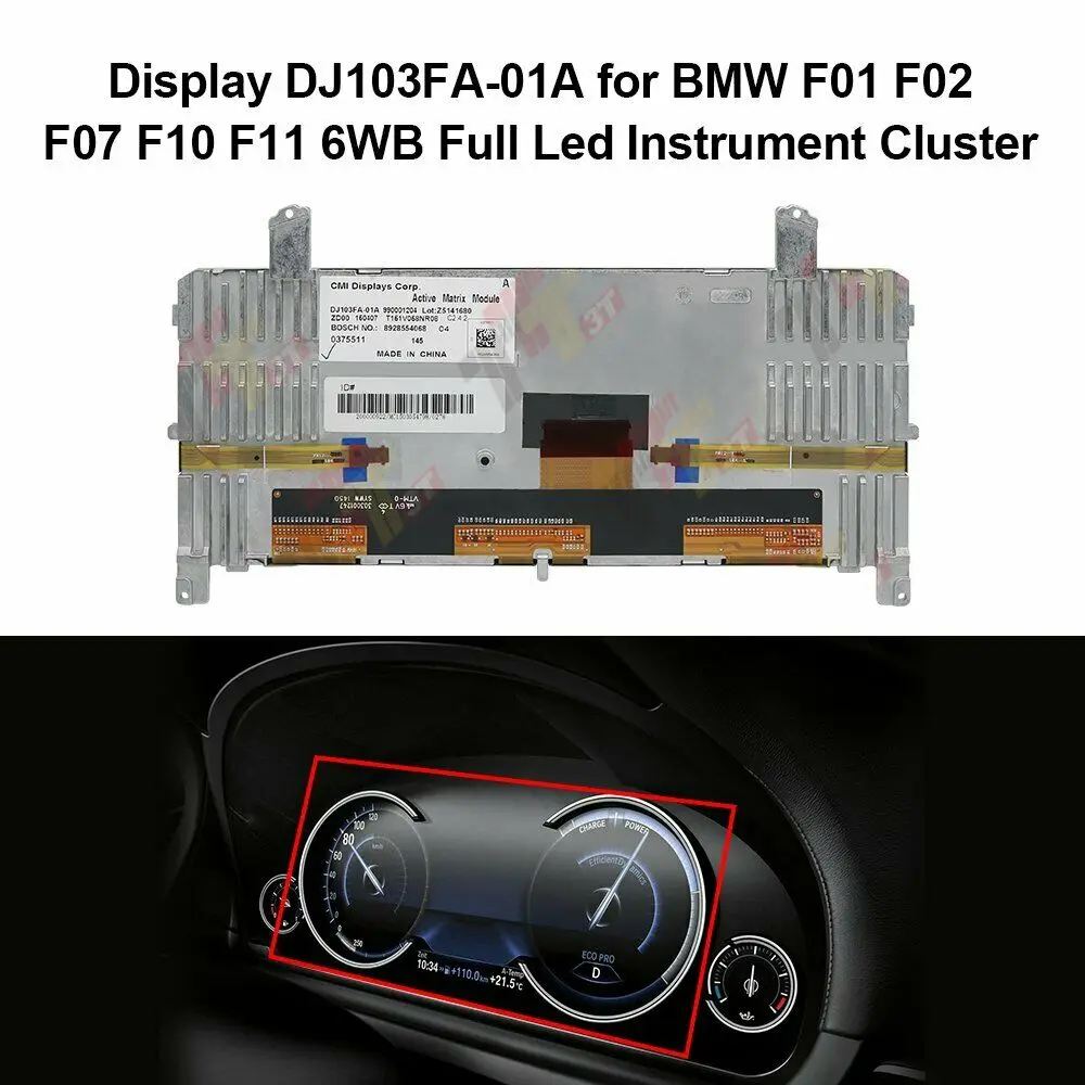 Digital instrument cluster LCD Display DJ103FA-01A für BMW F01 F02 F07 F10 F11 F12 F13 F15 F16 6WB Voll Führte instrument Cluster Image
