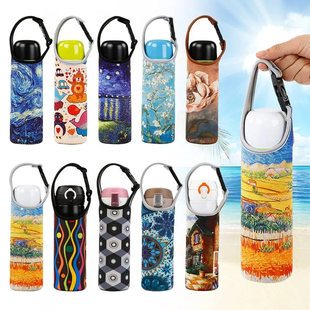 1pc tragbare Sport wasser flaschen abdeckung Isolator hülle Tasche Fall Beutel Flaschen Tasse Beutel Camping Trink geschirr Zubehör Image