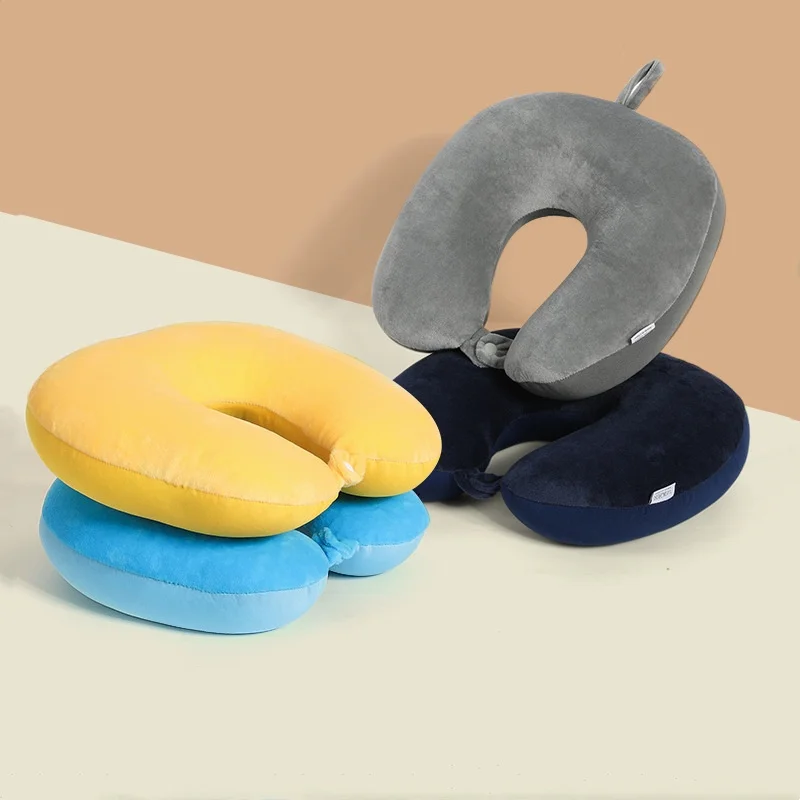 Auto-Nackenkissen, 1 Stück, weiches Reisekissen mit Schaumpartikeln für Komfort auf Flugzeugen, Autos und Heimbüro, Stofftier Image