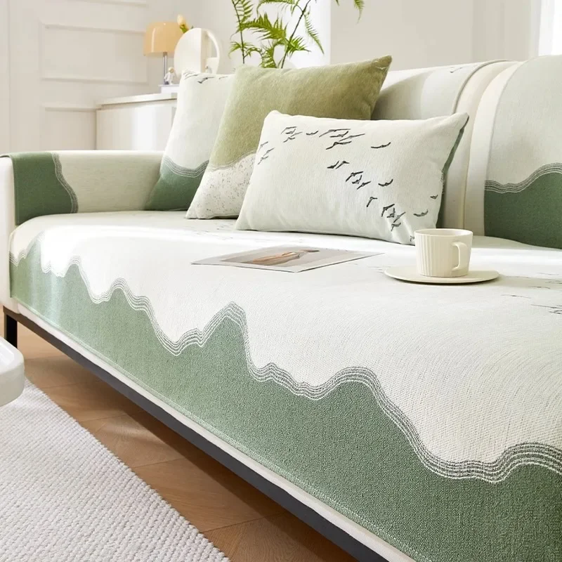 Leder rutsch festes Kissen Chenille Sofa kissen leichte französische Creme Stil alle Jahreszeiten universelle neue Stil Abdeckung Stoff