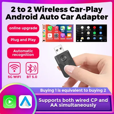 Wireless für Carplay Android Auto Ai Box 5g Wifi BT 5,0 Plug-and-Play-Adapter Intelligente Sprach Image