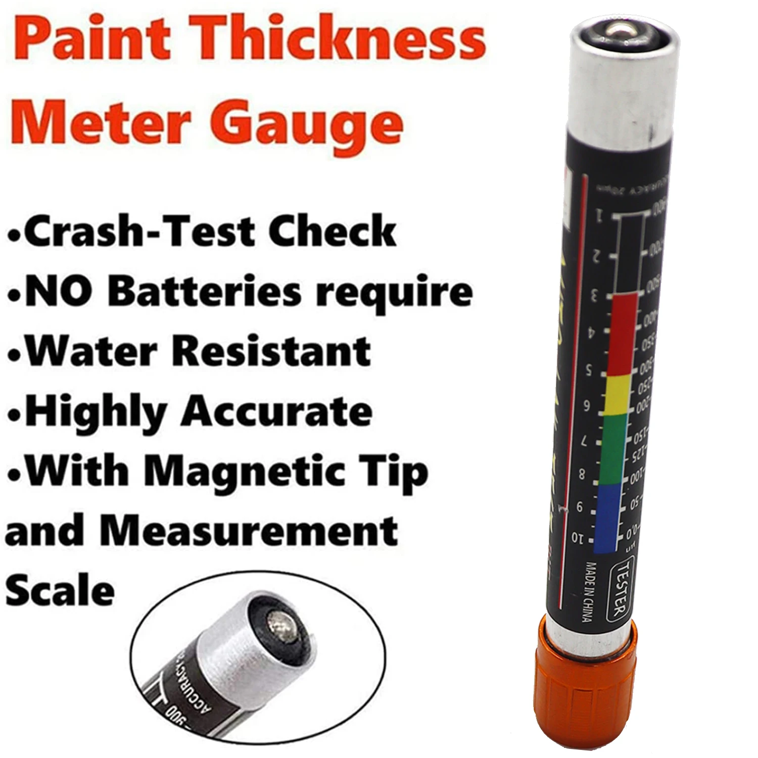 Autolack Dicken tester Stift Auto Beschichtung Dicken messer mit Magnets pitze Autolack Messgerät Auto Beschichtung Dicken messer Image