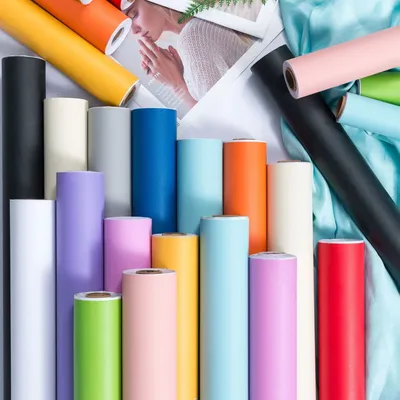 Farbe weiß diy dekorative Film PVC selbst klebende Tapete Möbel Dekoration Aufkleber Küchen schrank Image