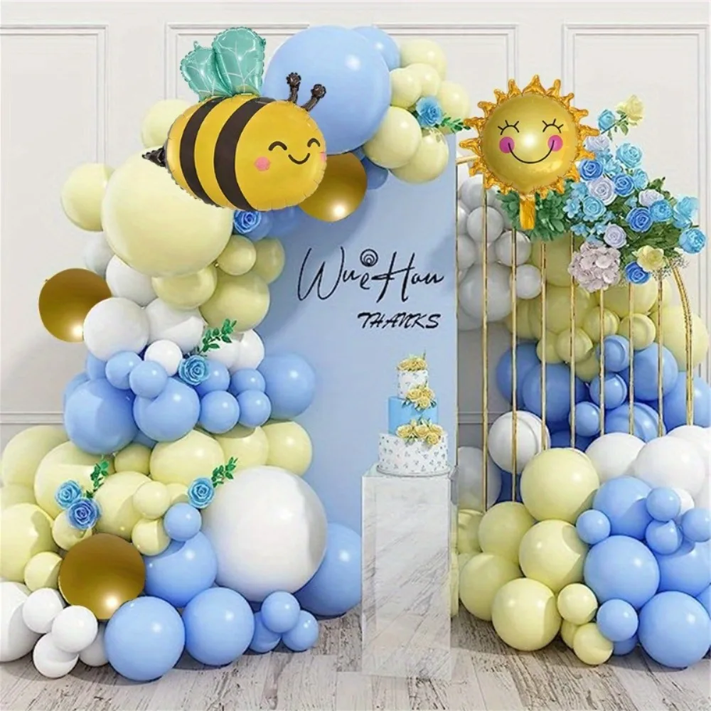 125 Stück Bienen ballon Girlande Bogen Set Hochzeit Geburtstags feier Jubiläum Abschluss Ostern Innen-und Außen dekoration Image