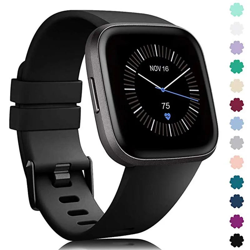 Armband für Fitbit Versa/Versa 2/Versa Lite, weiches Silikon-Sportuhrenarmband für Fitbit Versa/Versa 2/Versa Lite Smartwatch-Armband Image