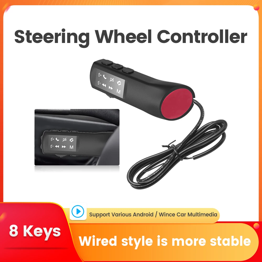 8 Tasten Universal Auto Lenkrad knopf Multifunktion fernbedienung für Android Radio Navigation Swc Control Zubehör Image