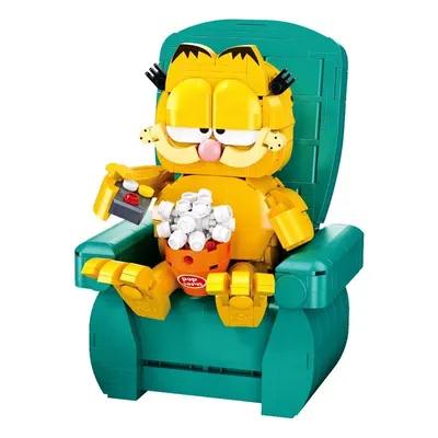 Garfield Bausteine sitzen Garfield Sofa Ziegel mit Mini-Figuren klassische Anime-Szene Modell Kinder Image