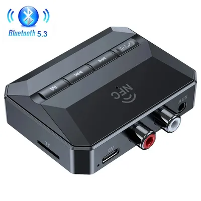 Bluetooth 5,3 Auto Empfänger Auto NFC Stereo Aux 3,5mm Buchse RCA optische Bluetooth Audio Wireless Adapter TV Auto Kit Lautsprecher