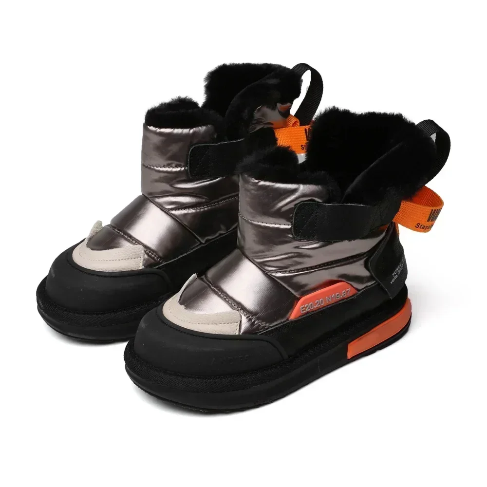 Winter Kinder Jungen Schnee Stiefel für Baby Baumwolle Schuhe Plüsch Warme Wareproof Kinder Mädchen Kurze Stiefel Größe 31-36 Image