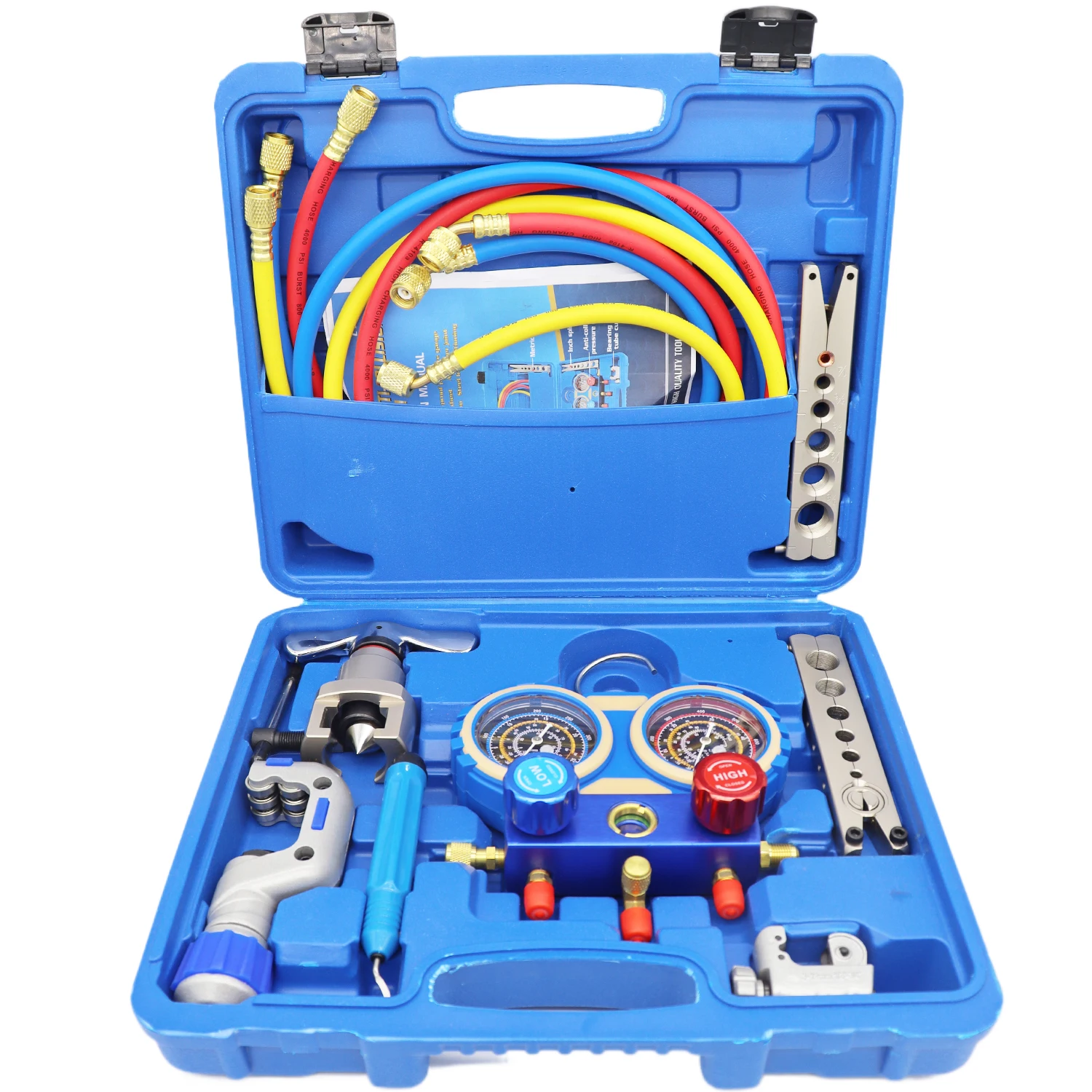 Neues Kältemittel-Kombination werkzeugset, manueller Präzisionsrohr-Expander fluoriertes Doppelmeter-Kombination material aus legiertem Stahl Image