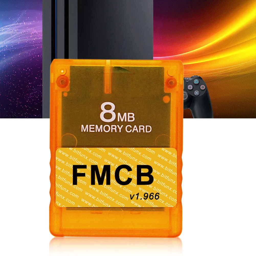 8MB/16MB/32MB/64MB transparente Shell-Spielsp eicher karte mit opl-freier mcboot v3.0-Speicher karte für ps2 fmcb-Speicher karte