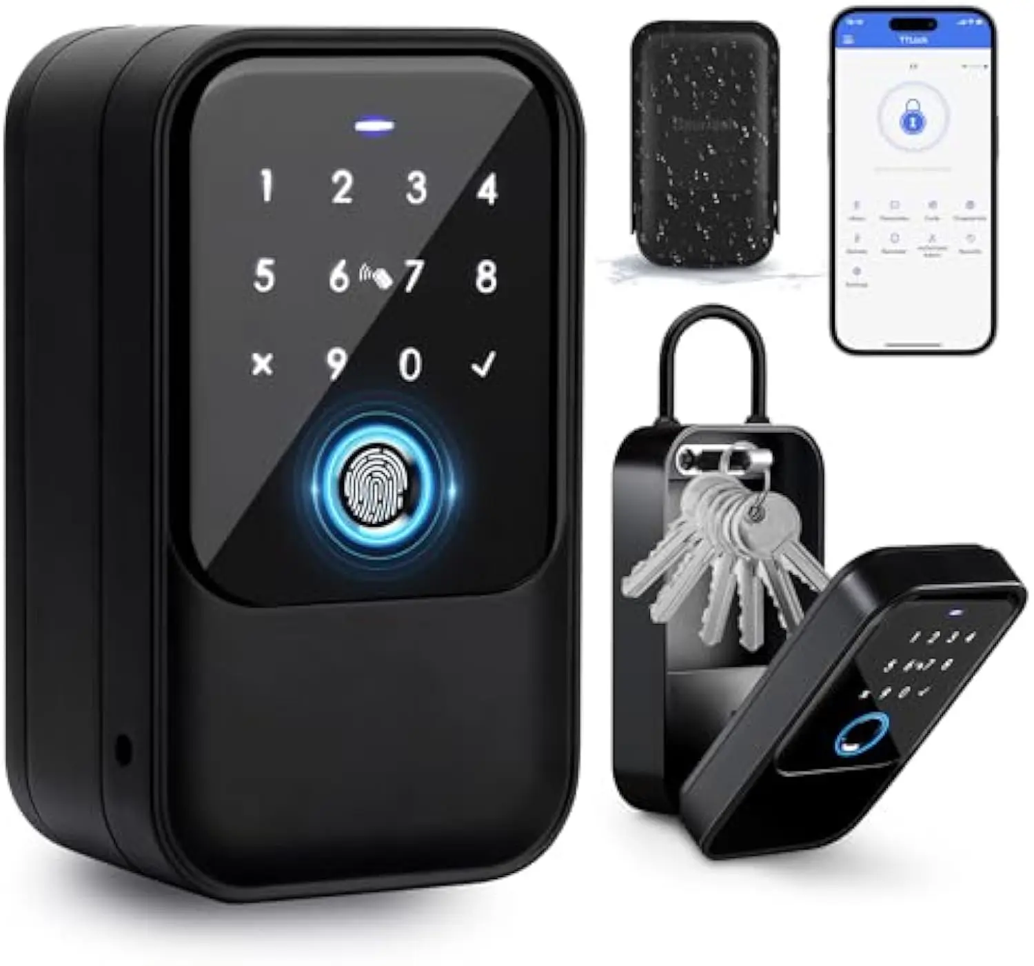 TTlock Smartkey Lock Box Home Key Wireless Smartlock Box Elektronischer Schlüsselkasten App Digitaler Code Bluetooth Key Safe Vorhängeschloss für Host Image