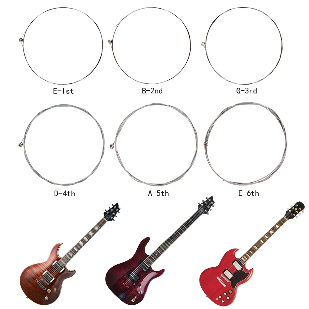 Ew Serie Carbon Steel Gitarren saiten E-Gitarren saiten Set ew7300 Musik instrumenten zubehör für Anfänger Image