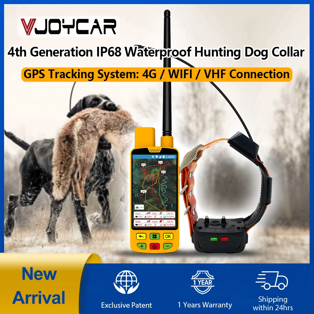 Vjoycar neue ip68 wasserdichte Jagdhund Tracking Halsband GPS Tracker ohne SIM-Karte Hund Smart GPS System Unterstützung 4g/WiFi Image