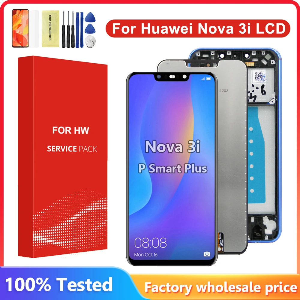 6,3 zoll für huawei nova 3i lcd INE-LX1 display INE-LX2 touchscreen ersatz für p smart plus 2018 lcd INE-LX2r display Image
