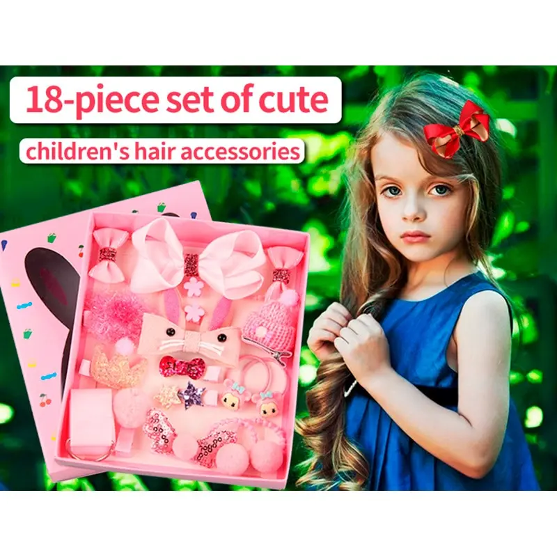 Viele Leute mögen das süße Superfee-Kinderprinzessin-Haarschmuck-Set mit 18 Stück Rosa Image