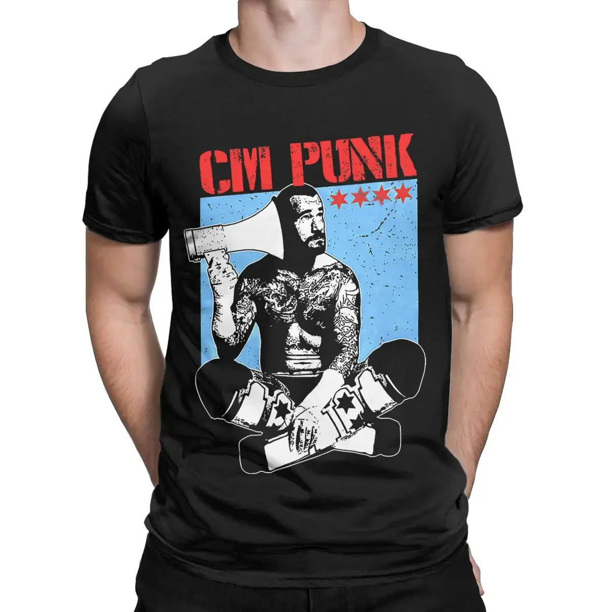 Männer cm Punk Aew am besten in der Welt T-Shirts reine Baumwolle Kleidung Mode Humor Kurzarm o Hals T-Shirt plus Größe T-Shirts