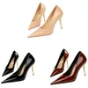 Frauen 7cm 10cm High Heels Vintage Club Pumps Dame prägnante Göttin Stiletto Party nackte mittlere Kätzchen Heels Schuhe plus Größe 34-43