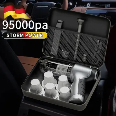 Drahtloser Auto-Staubsauger, starker Akku-Sauger, Handstaubsauger für Zuhause und Auto, Image