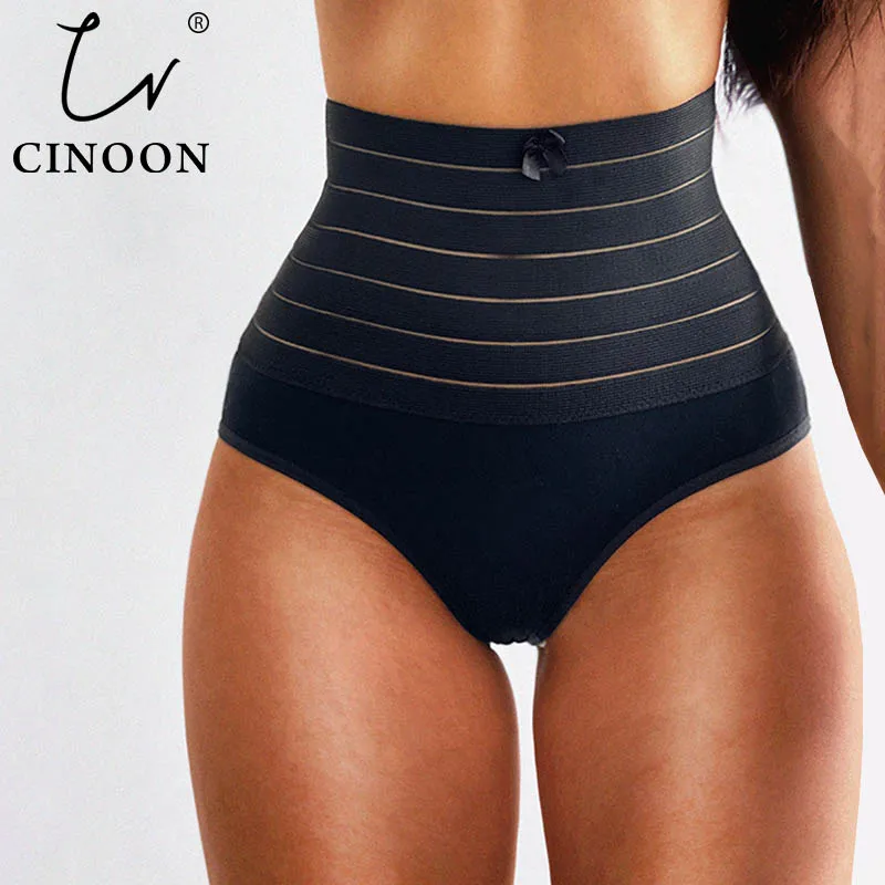CINOON Frauen Hohe Taille Gestaltung Höschen Atmungs Body Shaper Abnehmen Bauch Unterwäsche Kolben-heber Nahtlose Höschen Shaperwear Image