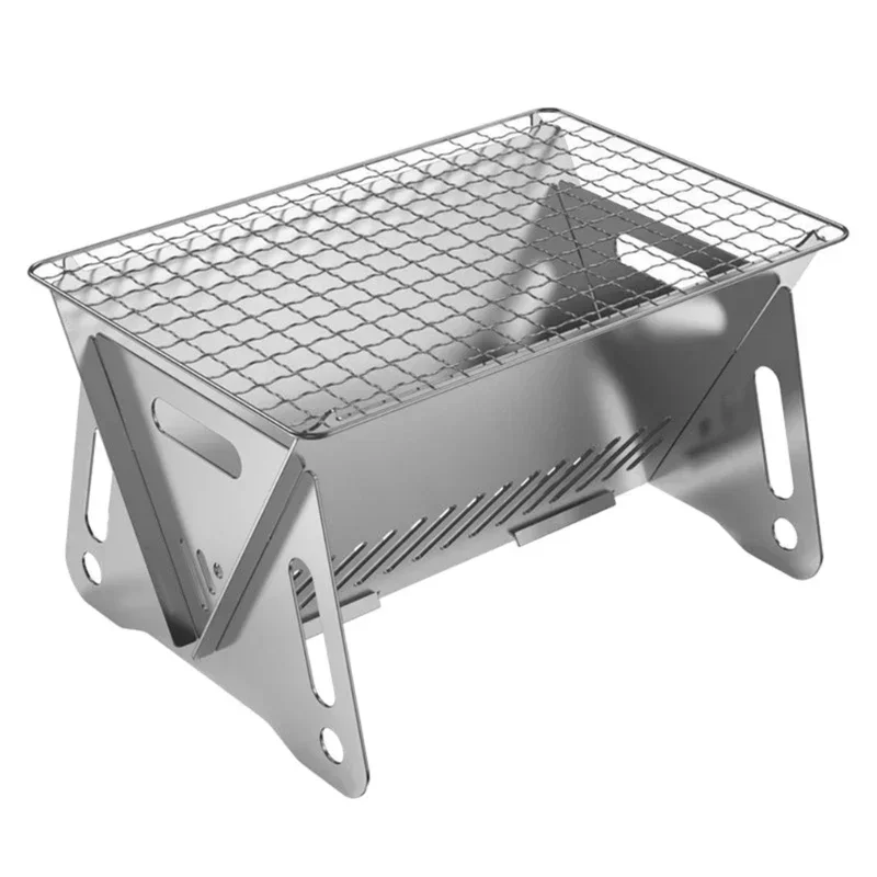 Holzkohle grill Grill Grill Heizofen Falt tourist für Sie Holzofen Werkzeuge Ring Camping Ringe Außen gitter 18 Gürtel Image