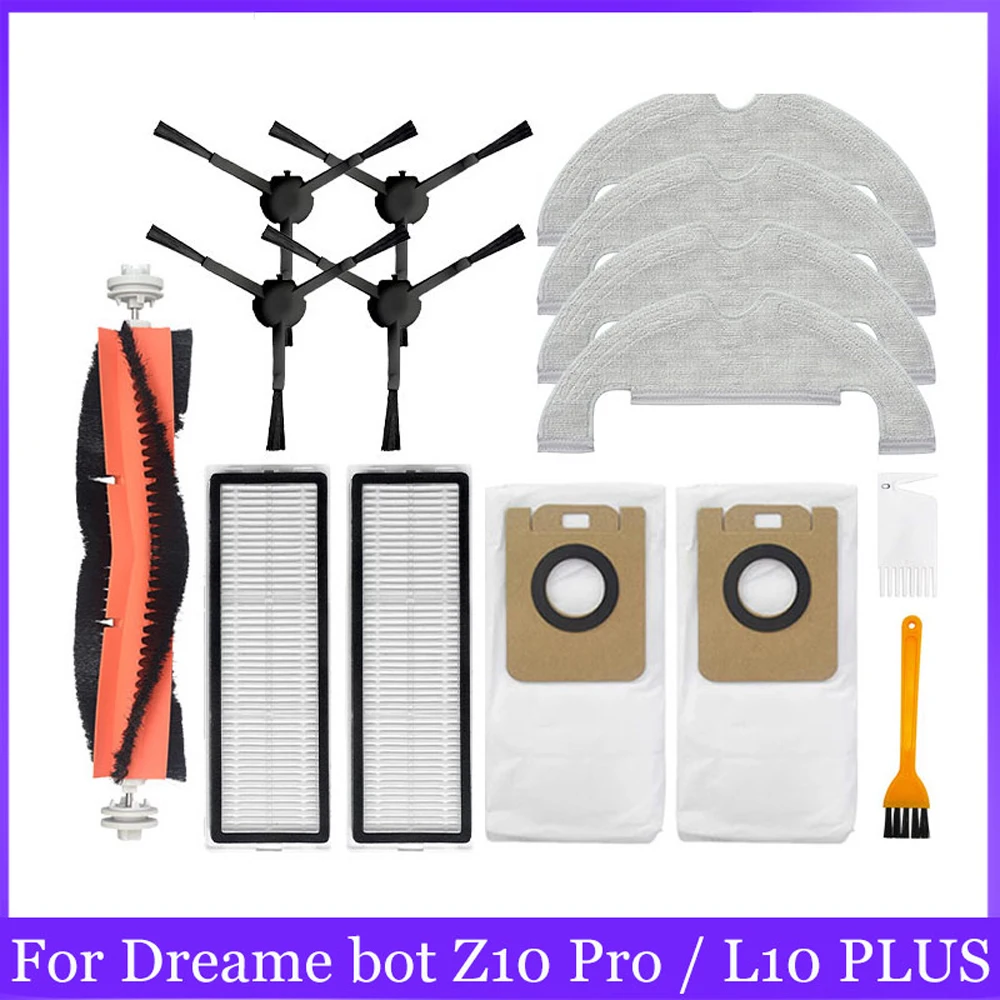 Für dreame bot z10 pro/l10 plus xiaomi mijia stytj05zhm auto-leerer roboter haupt-/seiten bürsten filter staubsauger zubehör Image