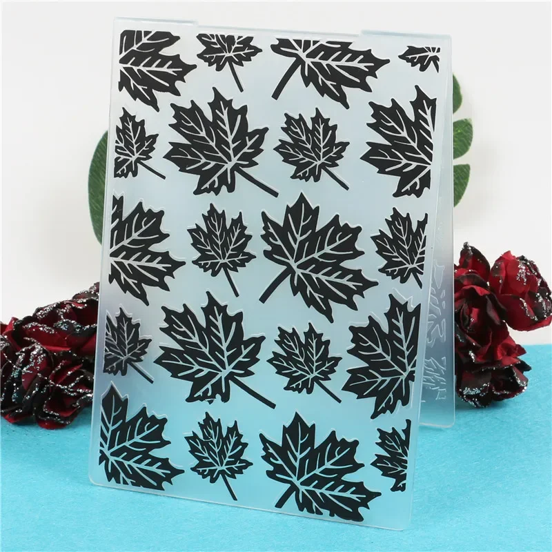 Ahornblatt Blätter Kunststoff Prägung Ordner Vorlage für Scrapbooking Fotoalbum Papier Kartenherstellung Image