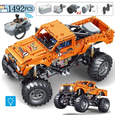 1492pcs antike Stadt rc suv Monster Truck Auto Bausteine fern gesteuerte Sport fahrzeug Ziegel Moc Spielzeug für Jungen Geschenke Image