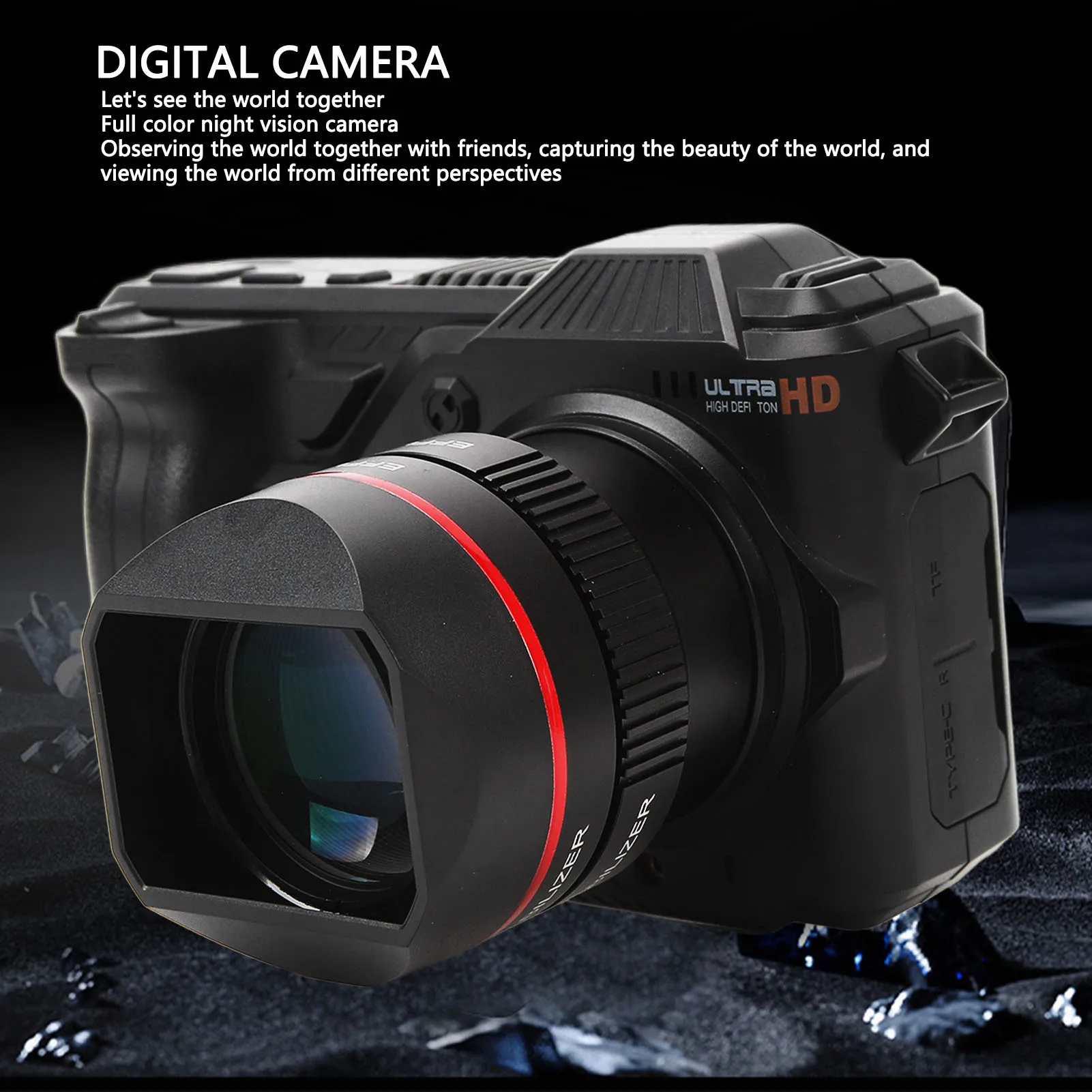 5k 50mp Digital kamera Wifi Vlogging Kamera mit 4 Zoll Bildschirm 50x Digital zoom Vollfarb Nachtsicht für Fotografie Video