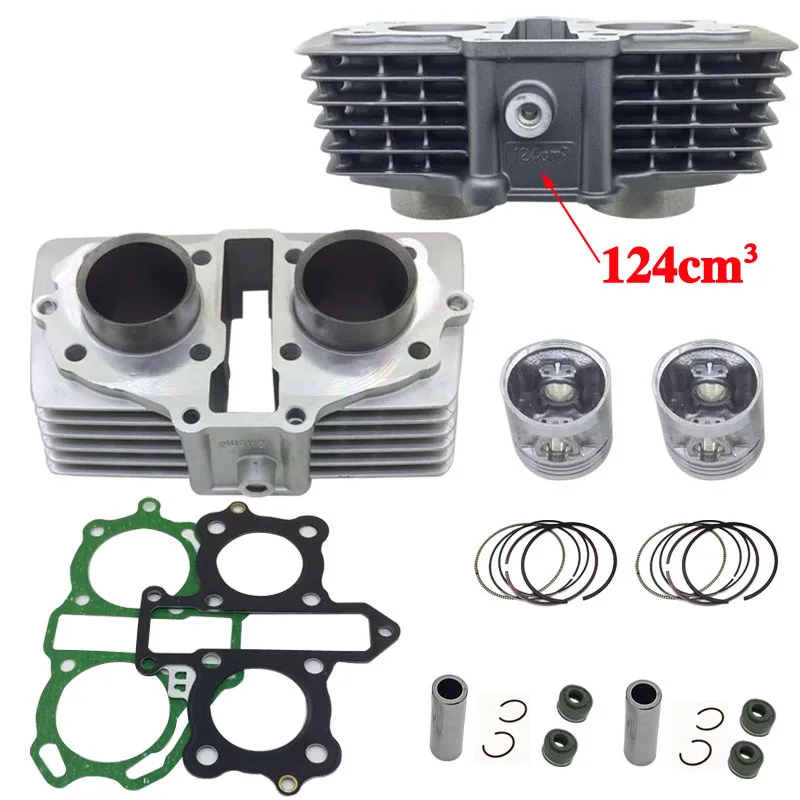 Motorrad Zylinder Kit 44mm 47mm pin 13mm Für Honda CB125 TWIN CA125 CB125T CBT125 CM125 247FMJ 125cc Upgrade CBT150 150cc Image
