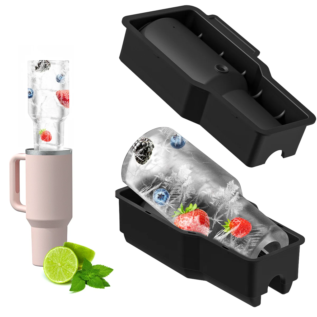 Silikon Eiswürfel Formen für 20 30 40oz für Stanley Sommer Eisform Würfels chale Eis Getränke becher Hersteller runde Eis Silikon form Image