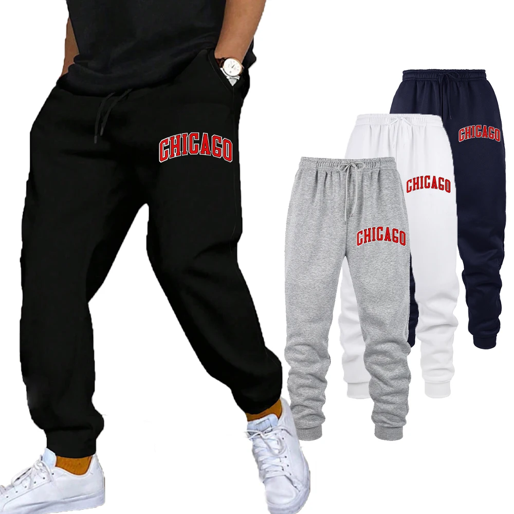 Herren Print Fleece Jogginghose Warme Jogginghose Mehrere PacksMale Outdoor Hose Gerade Hose Neue Herbst Winter Image