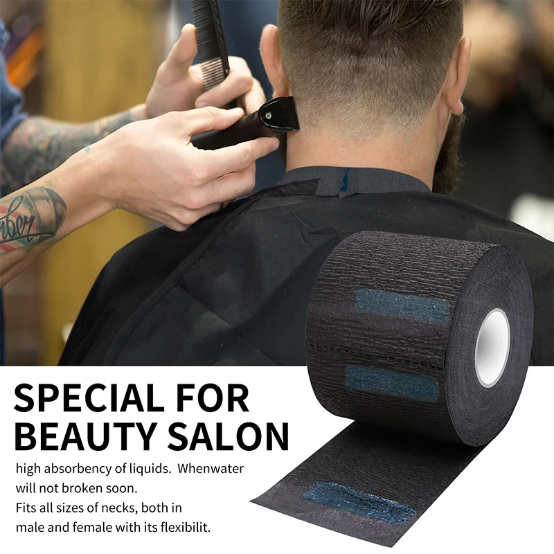 1/5volumen Professionelle Barber Hals Papier Einweg Salon Barber Haar Schalldämpfer Papier Haar Kragen Abdeckung Friseur Zubehör Image