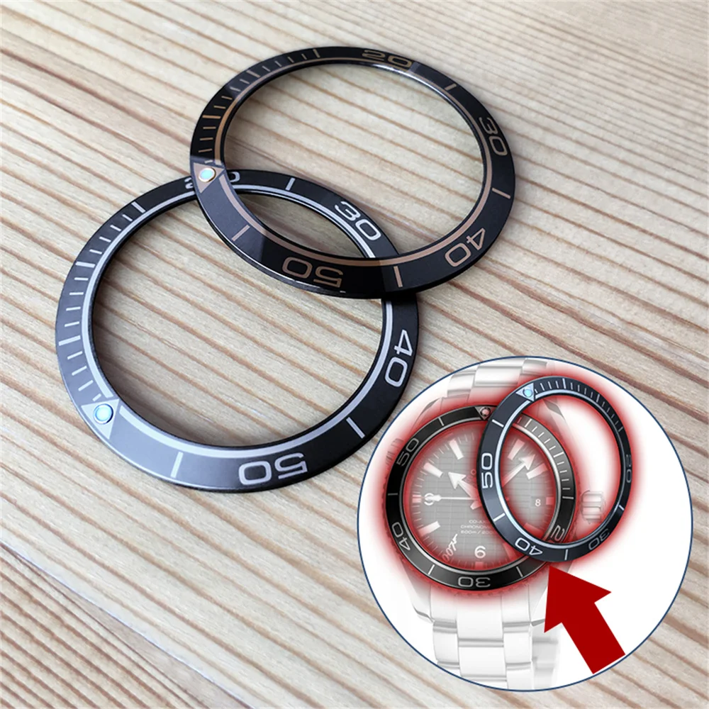 Uhr Keramik Lünette Einsätze für Ω Omega Sea master Planet Ocean 600m Uhr Image