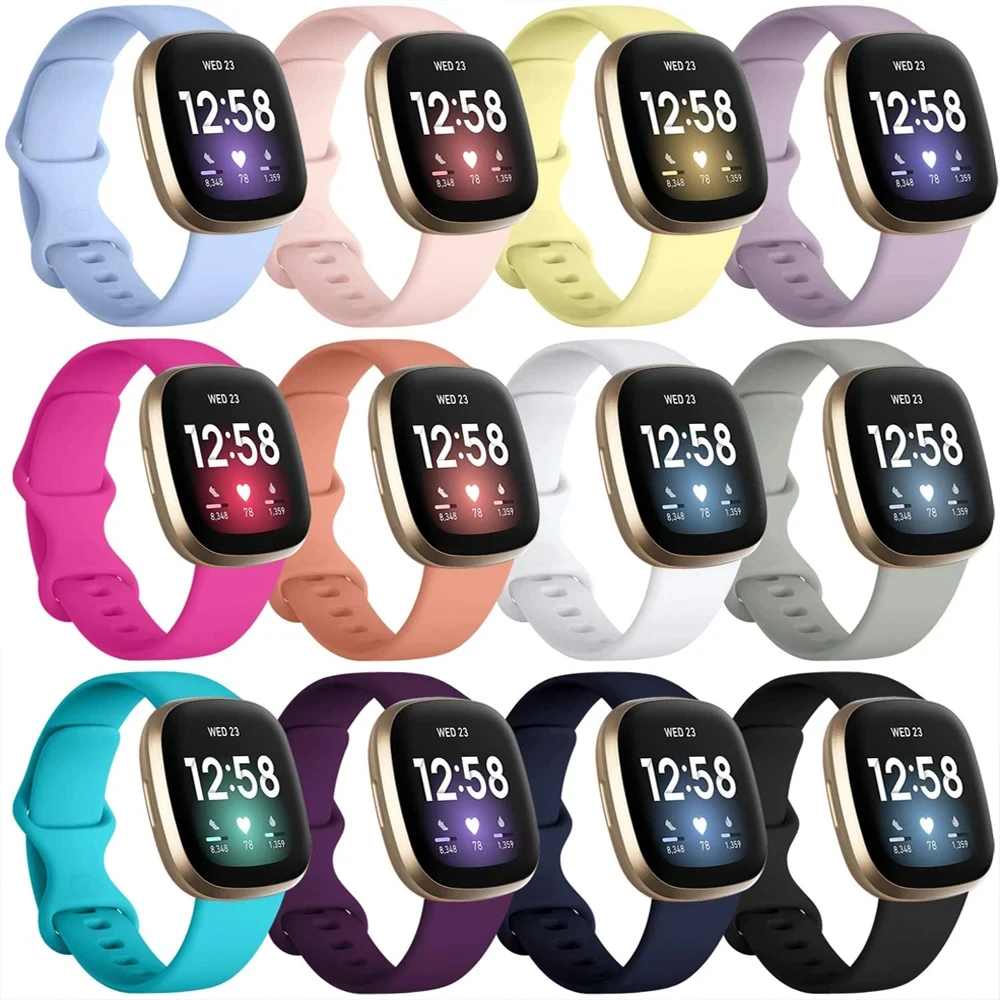 Silikon armband für Fitbit Versa 3 Uhren armband Soft Smartwatch Correa Sport Armband für Fitbit Sense Versa3 Armband Zubehör Image