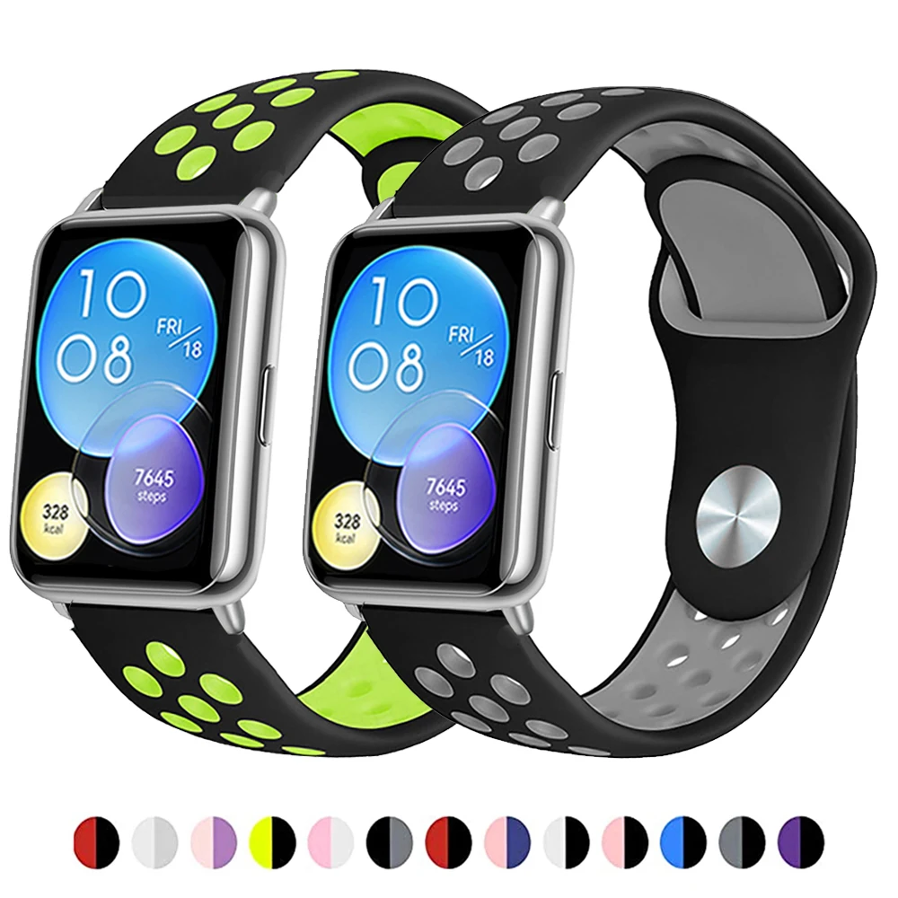 Band für Huawei Uhr fit 2 Armband Smartwatch Zubehör atmungsaktive Silikon Correa Ersatz Huawei Uhr Fit2 aktive Armbänder Image