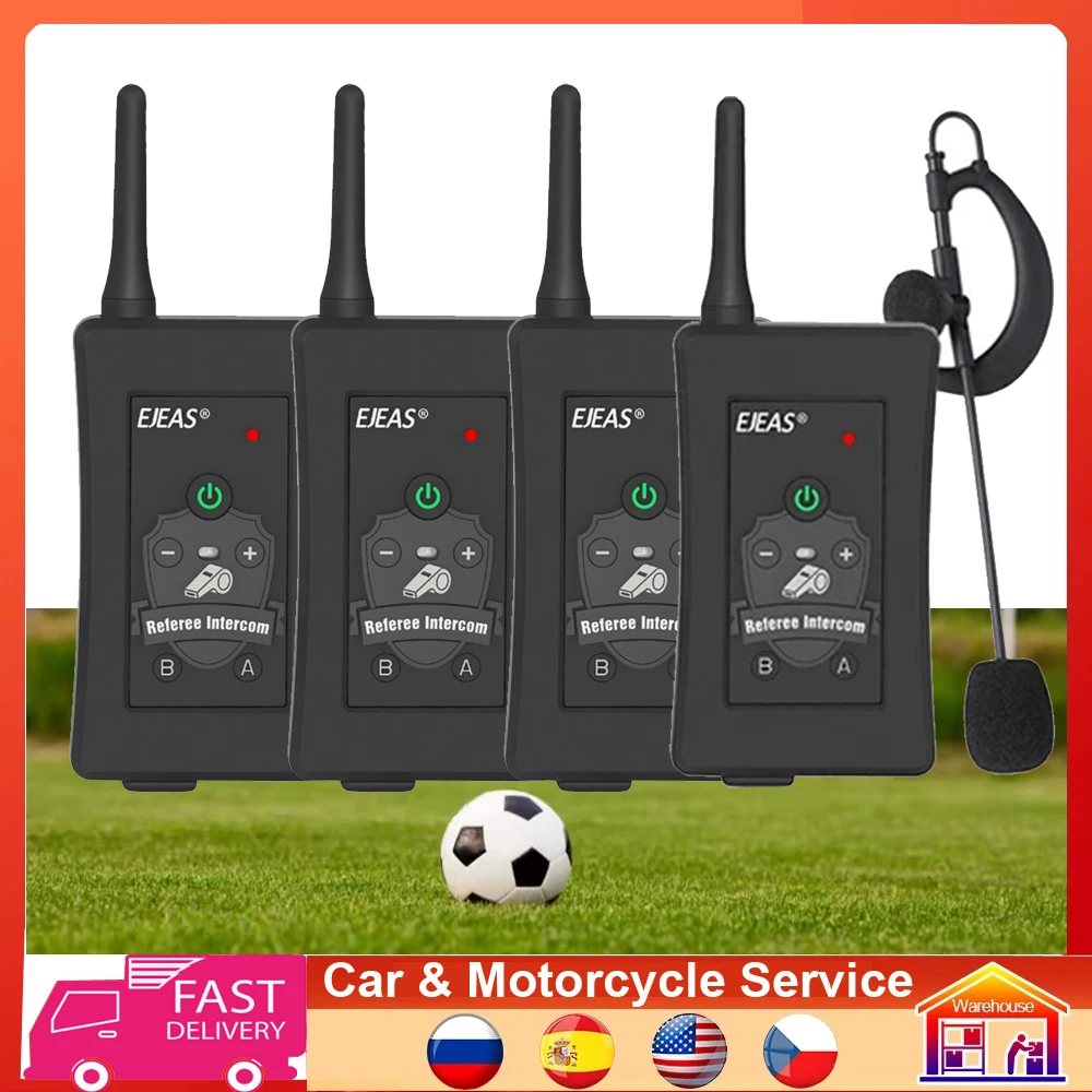 2025 EJEAS FBIM Schiedsrichter-Intercom-Headset Fußballspiel 1200 m Vollduplex BT Motorrad Fußball Moto Interphone Wireless Image