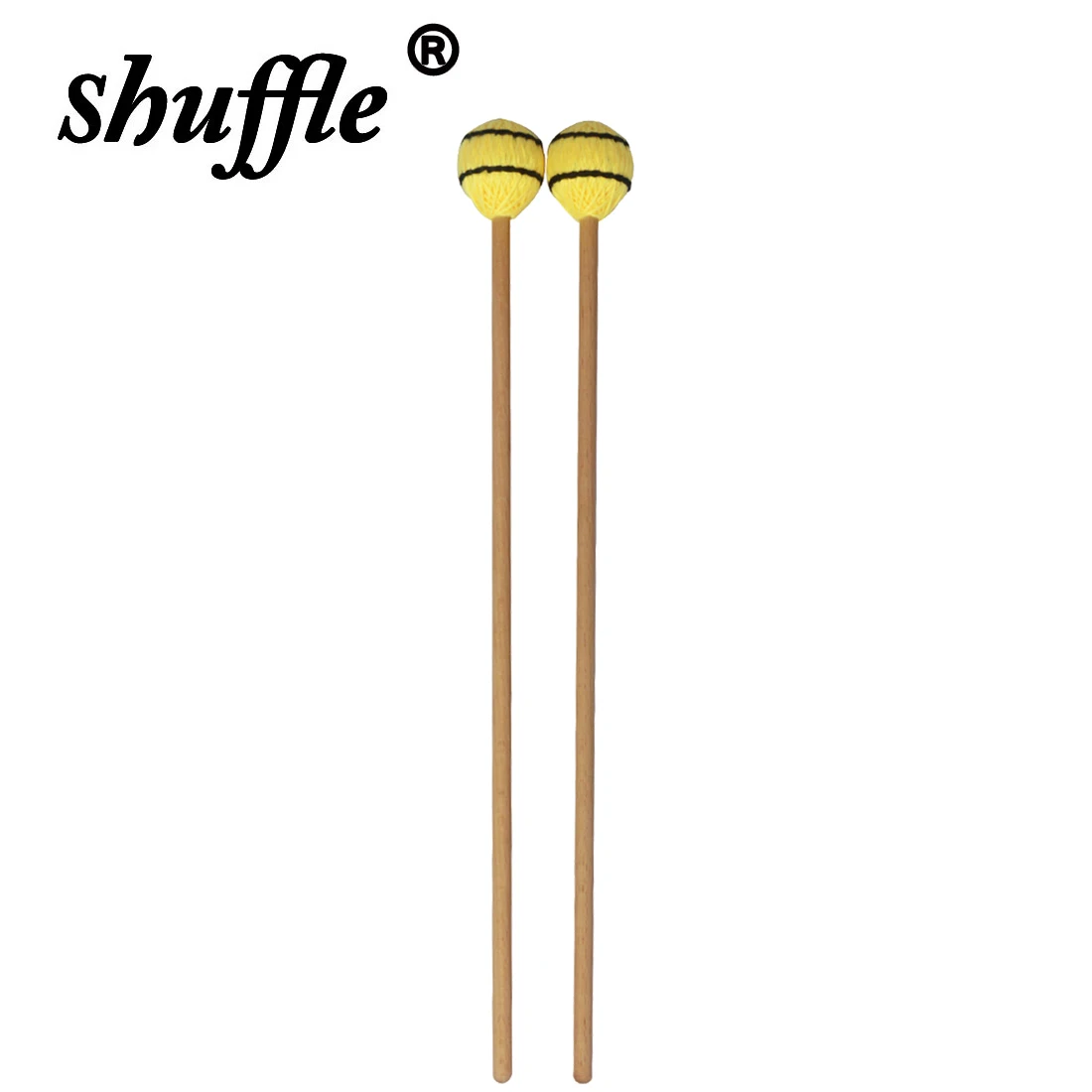 2 Stück Marimba Drumsticks Mallets mit Buche Griff Percussion Zubehör Glockenspiel Glocke Xylophon Drumsticks Marimba Teile Image