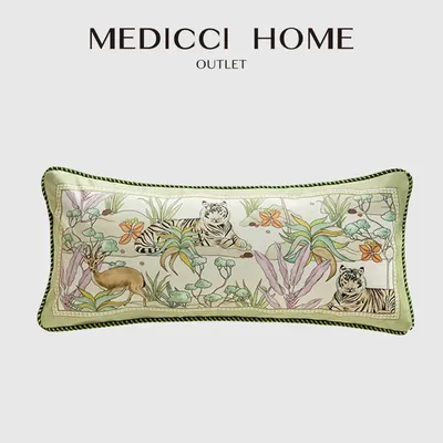 Medicci Hause Südost Asiatischen Retro Sofa Kissen Abdeckung High-End Luxus Dschungel Giraffe Jacquard Werfen Kissen Fall Städtischen Home Decor Image