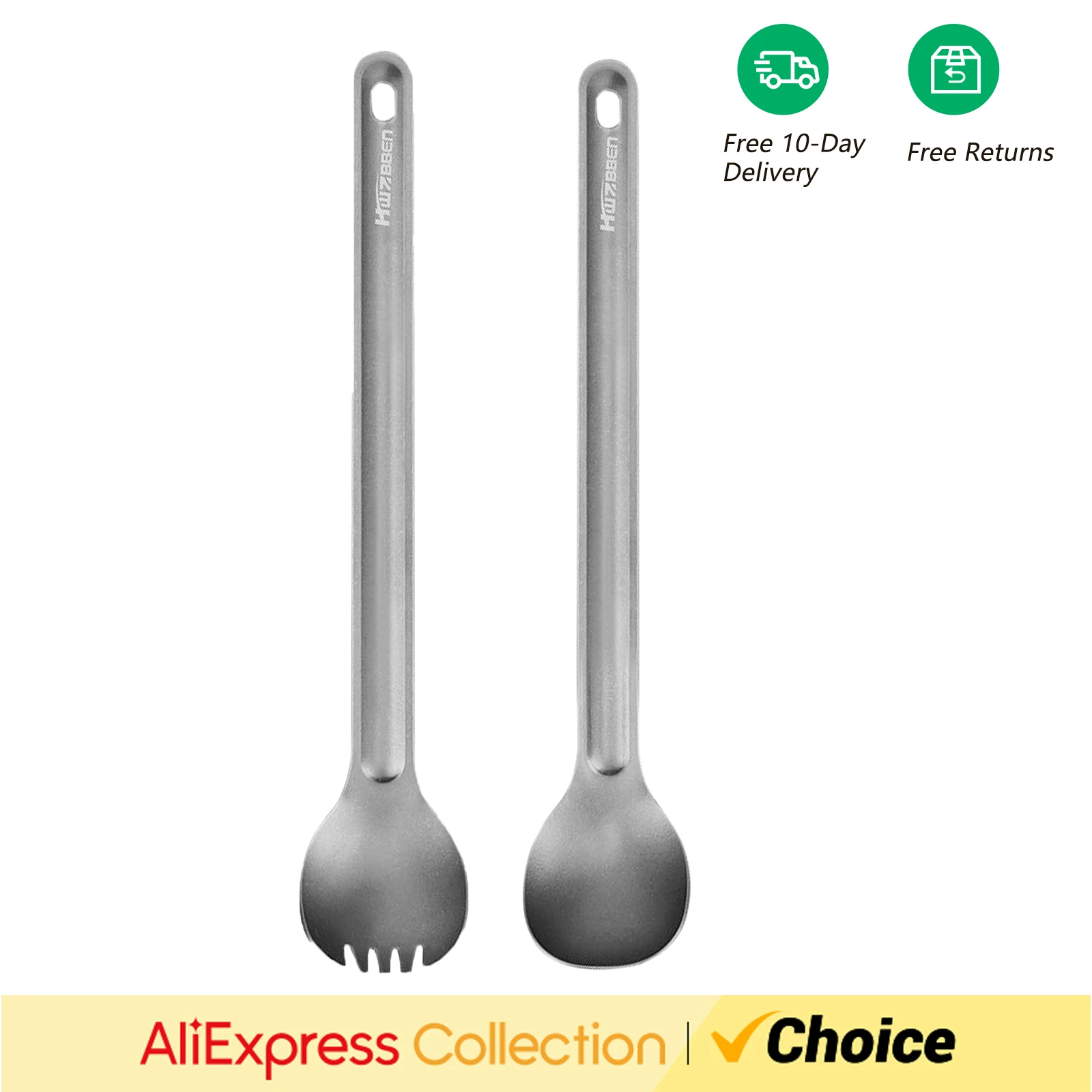 Titan Lang griff Löffel Besteck für Outdoor-Camping Rucksack Picknick ultraleichte Camping Gadgets Lieferungen Image