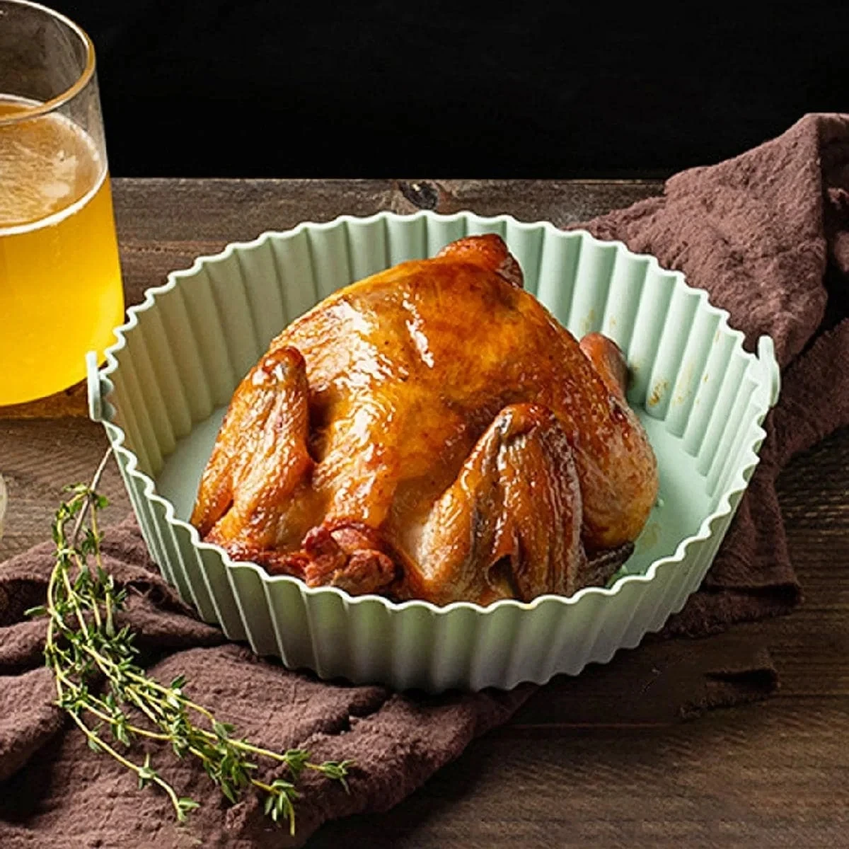 1 Stück Silikon Luft fritte use Liner Pfanne wieder verwendbar, Antihaft-Ofen sicher, einfache Reinigung, hitze beständig, Backblech Zubehör Image