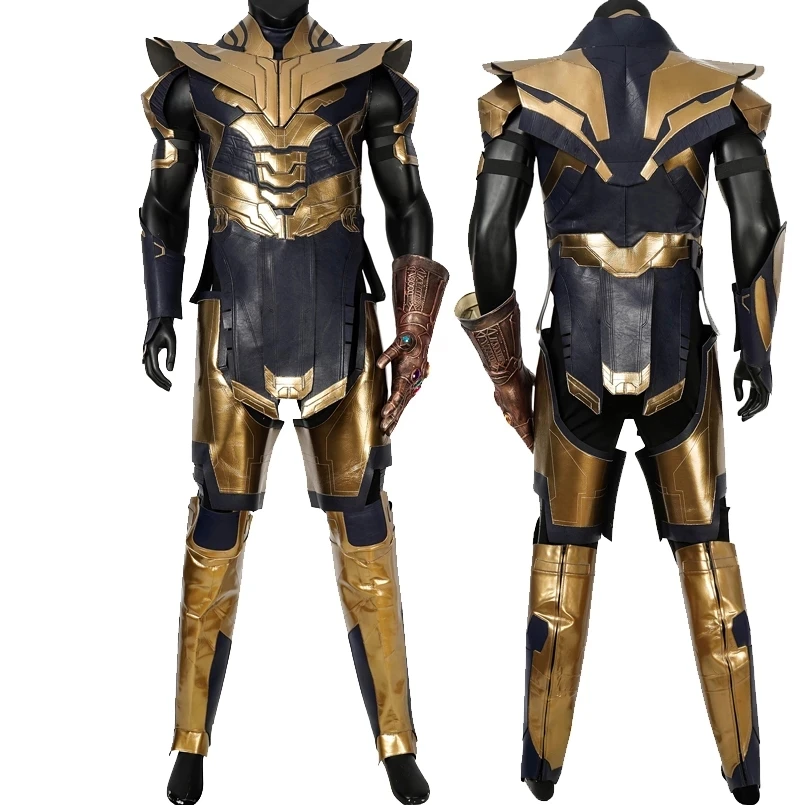 Film Ende Spiel Cosplay Kostüm Boss Thanos Schlacht Uniform Phantasie Halloween Party Outfit Volles Requisiten Mit Schuhe