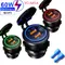 60W 2-Port USB Schnellladebuchse Steckdose Auto Modifiziertes Ladegerät QC3.0 mit Touch-Schalter für Auto-Motorrad-Zubehör