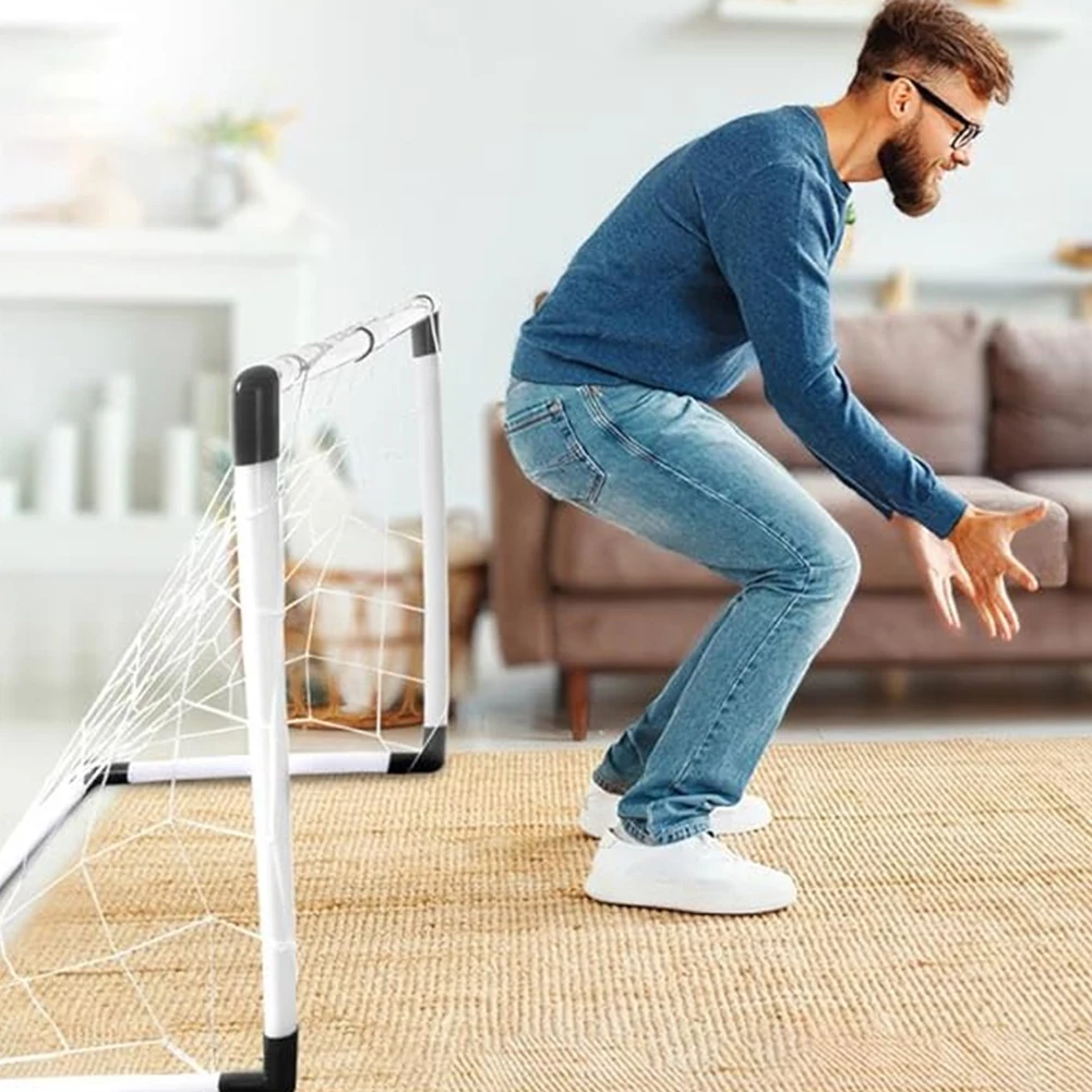 Fußball tor Sportspiel zeug mit Pumpe & Ball faltbarer Fußball torpfosten tragbares Fußball tor für Indoor Outdoor Fußball training Image