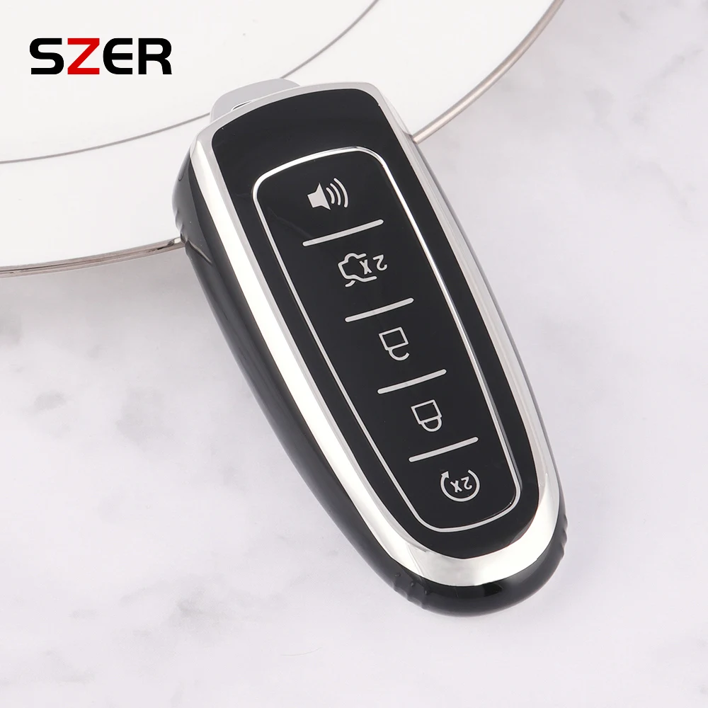 TPU Auto Remote Key Case Cover Shell Fob für Ford Edge Explorer Flucht fokus Taurus Flex Lincoln mks mkt mkx mkz Navigator etc. Image