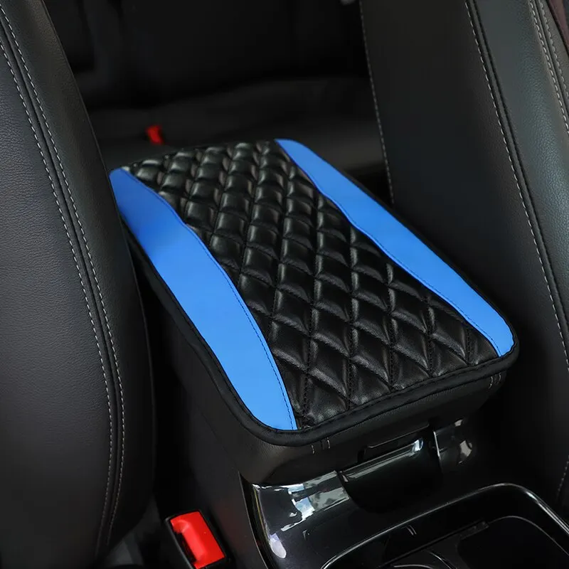 Auto Armlehne Abdeckung Matte Universal Pu Leder ethnischen Stil drucken wasserdichte rutsch feste Aufbewahrung sbox Pad Auto Styling Innen zubehör Image